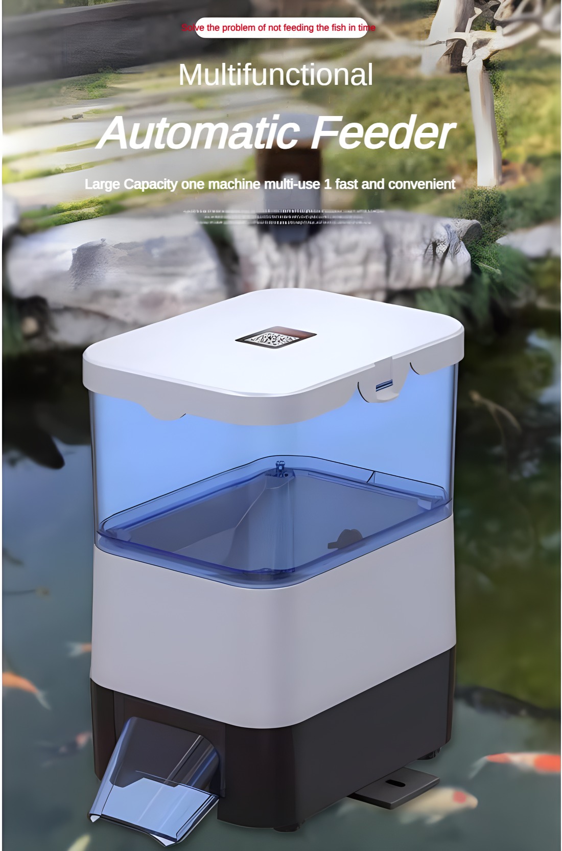 Aquarium Fertilizer - EVNICE Solar Automatic Fish Feeder Intelligent
