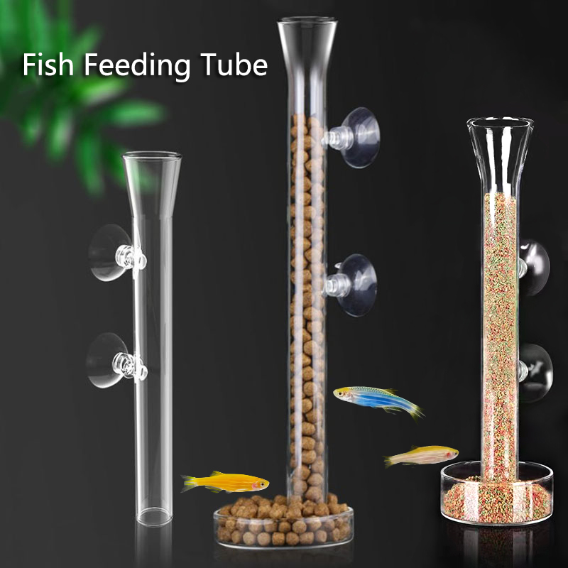 Aquarium Fertilizer - Glass Aquarium Feeder Tube Dish Transparent