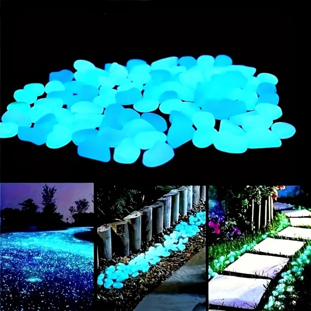 Plant Aquarium Pot - 100pcs Glow In The Dark Pebbles,