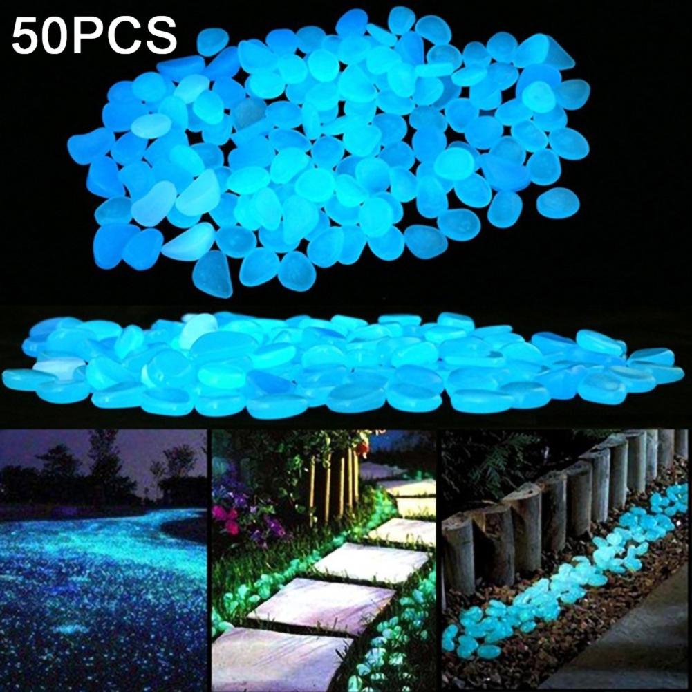 Plant Aquarium Pot - 50Pcs Glow Pebble Irregular Shape Non-mineral
