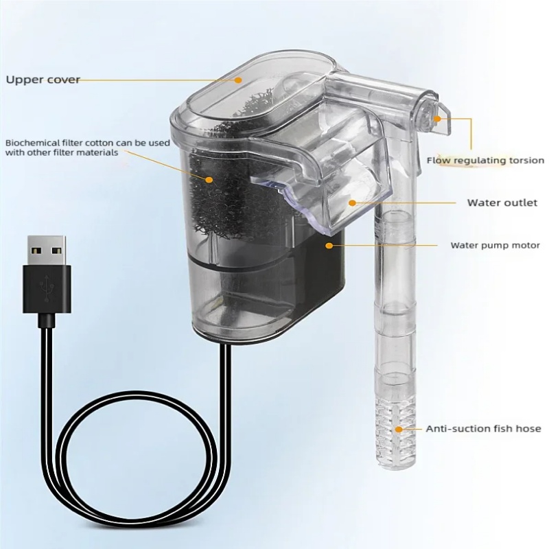 Mini Suspended USB Filter for  - Planted Aquarium Cleaning recension och pris