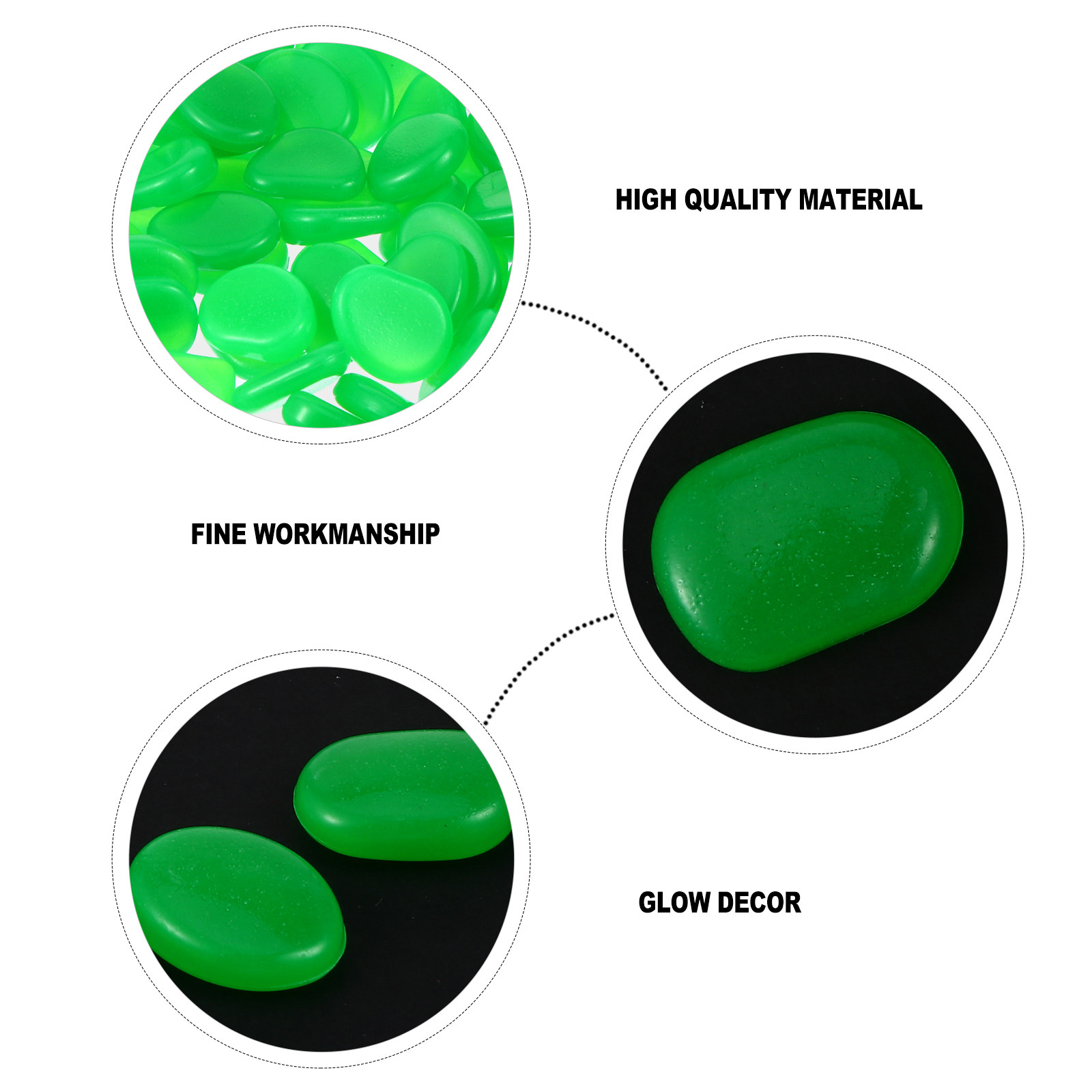100Pcs Luminous Garden Pebbles - Planted Tank recension och pris