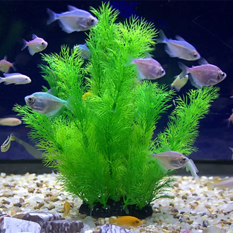 Artificial Aquarium Decor Plan - Aquarium Plant Substrate recension och pris