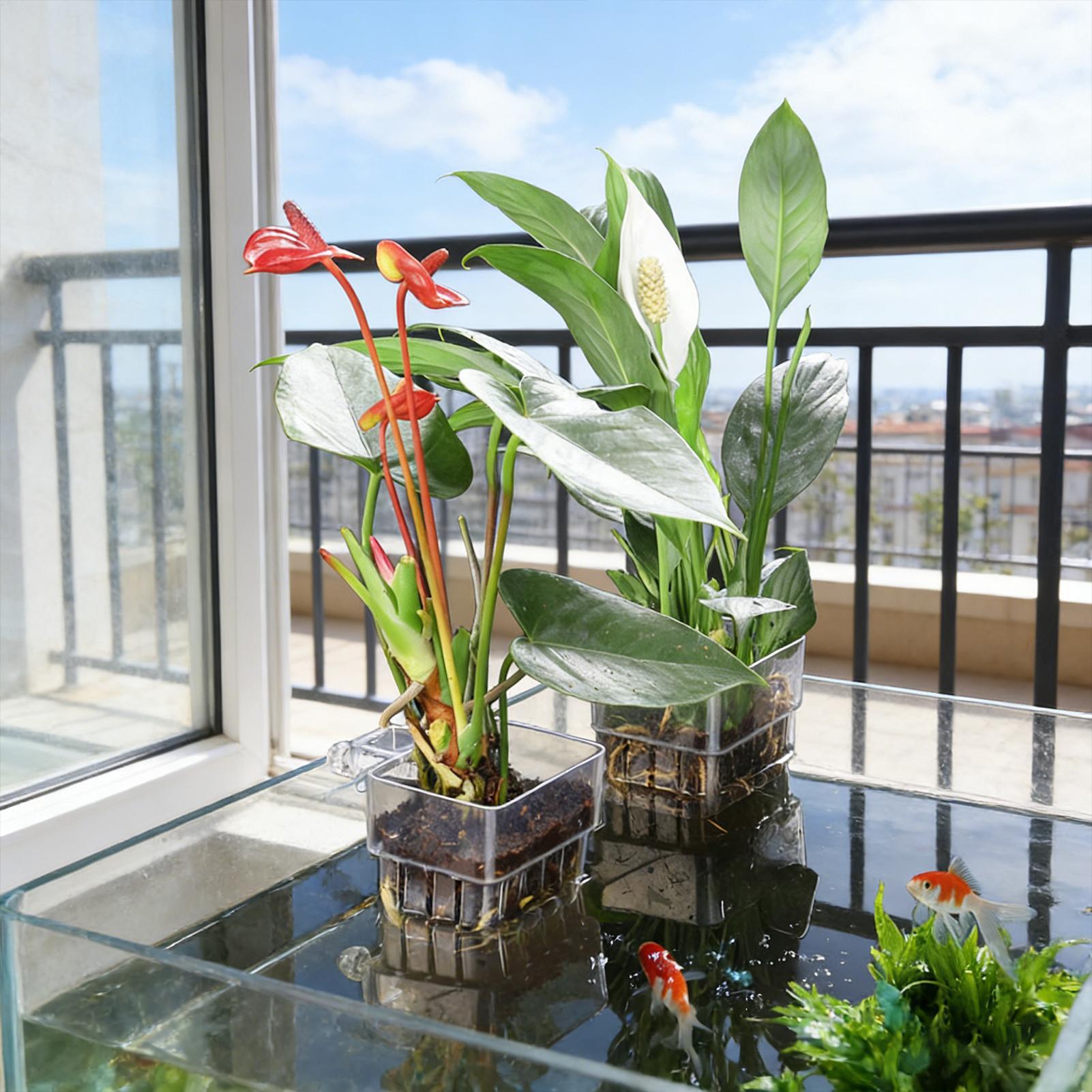 Aquarium Plant Basket Transpar - Plant Aquarium Pot recension och pris