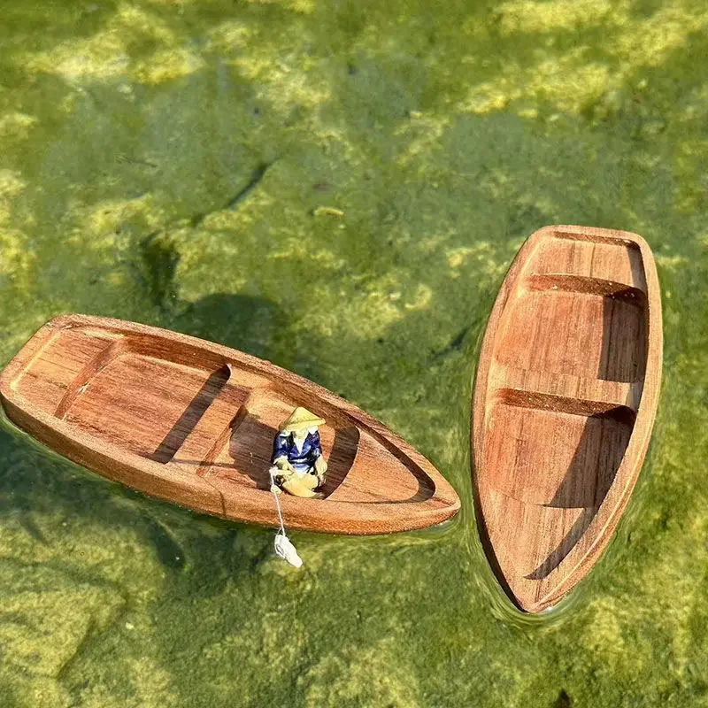 Handmade Wooden Boat Mini Floa - Aquarium Driftwood recension och pris