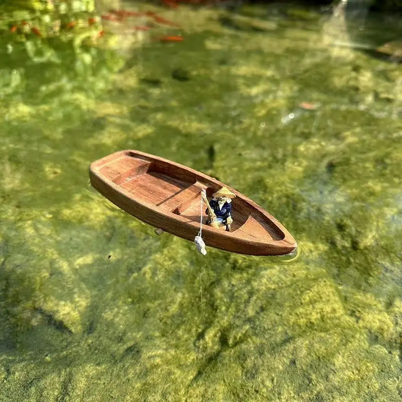 Handmade Wooden Boat Mini Floa - Aquarium Driftwood recension och pris