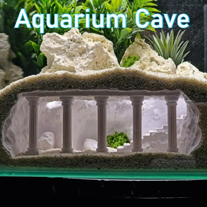 3D Printed Fish Tank Cave, Art - Aquarium Plants Live recension och pris