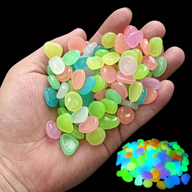 50-200pcs Glow in The Dark Peb - Plant Aquarium Pot recension och pris