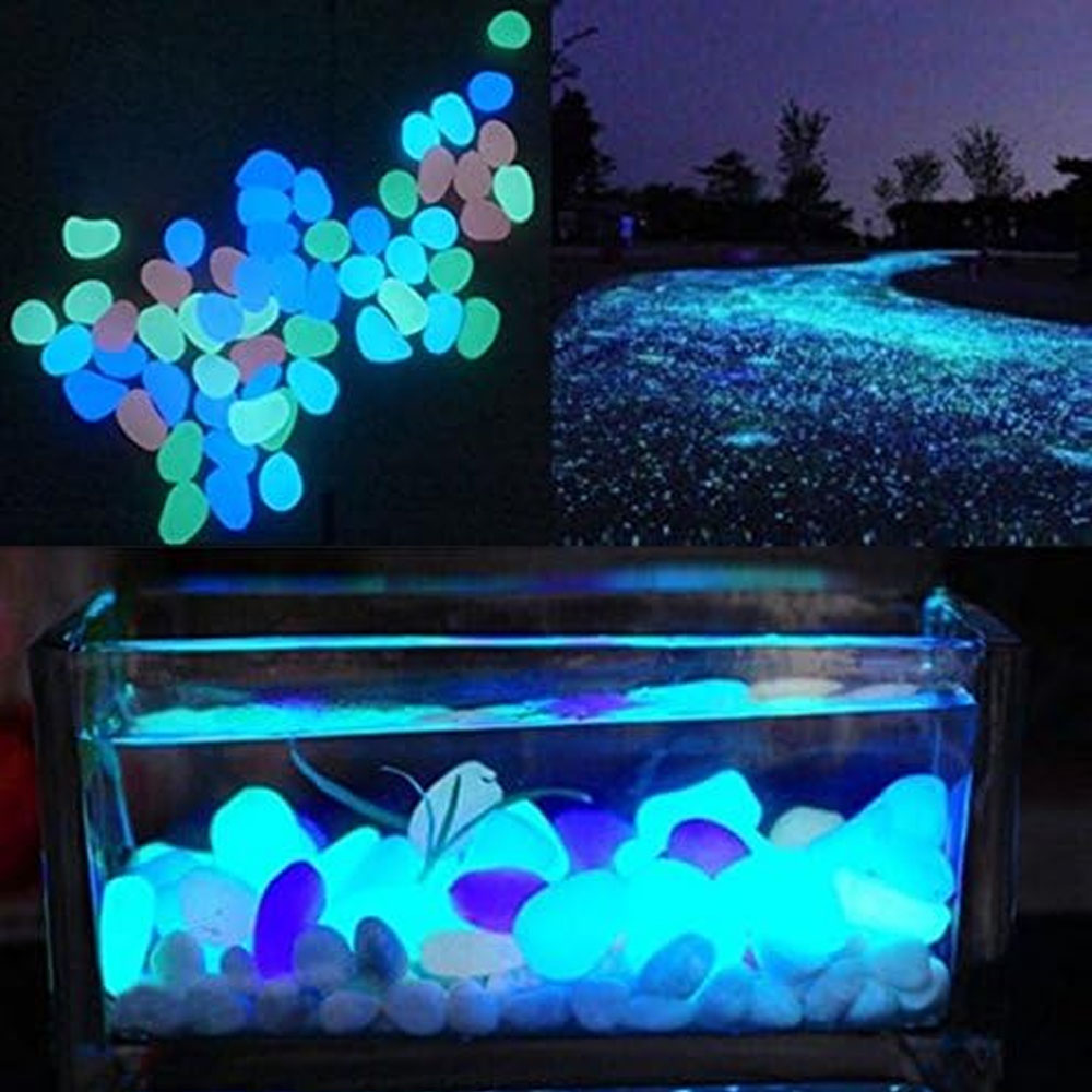 Fish Tank Rocks Glow Blue Pebb - Aquarium Moss recension och pris