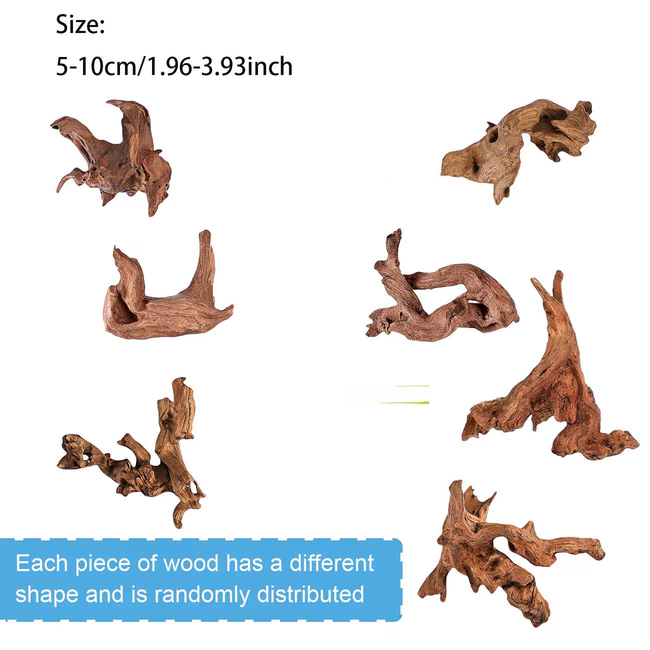 5-10CM Natural Sinkable Driftw - Aquarium Driftwood recension och pris