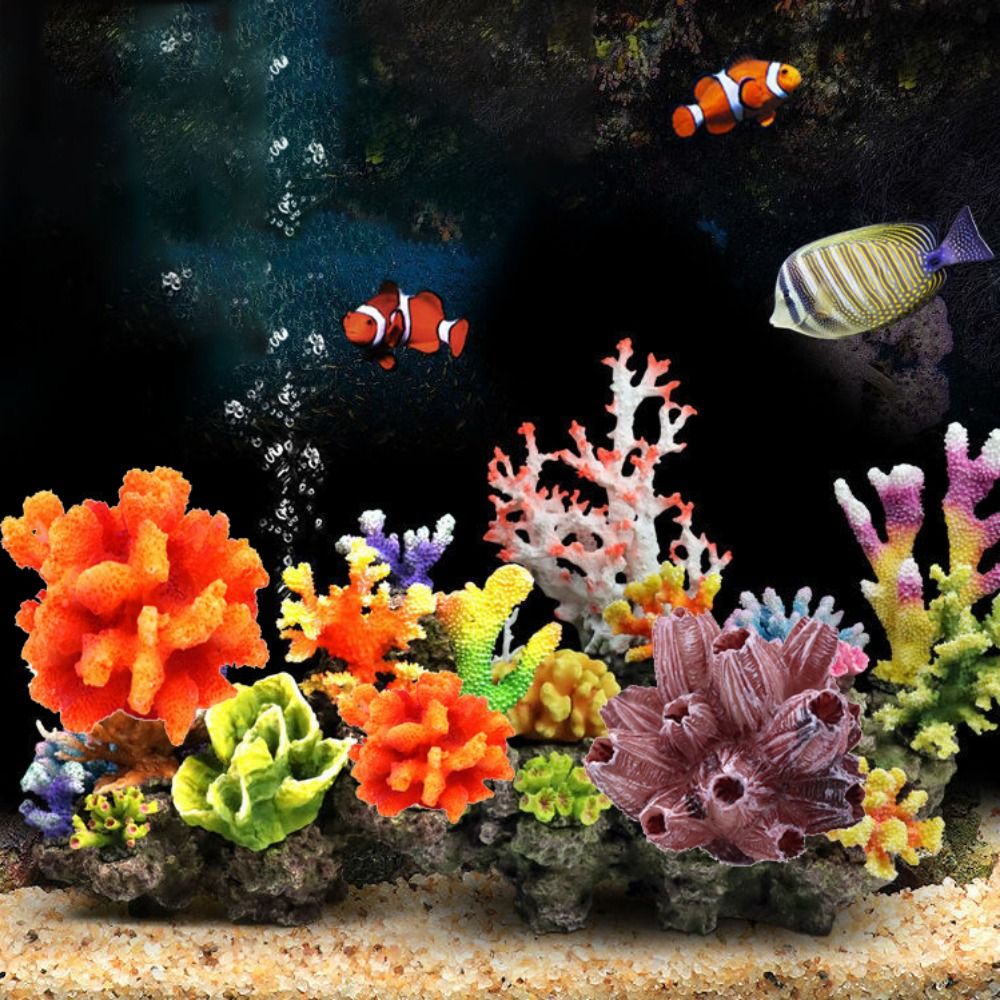 Colorful 1PC Lifelike Artifici - Aquarium Plant Substrate recension och pris