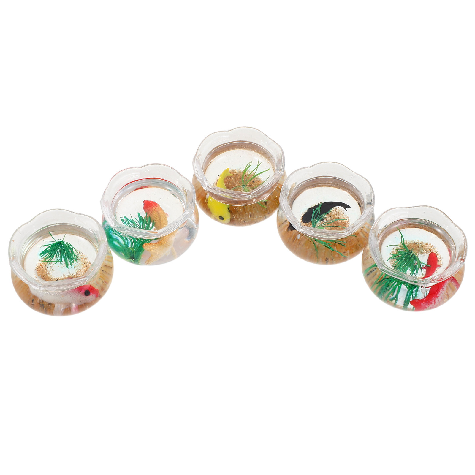 5Pcs Mini Fish Bowl Realistic  - Planted Tank recension och pris