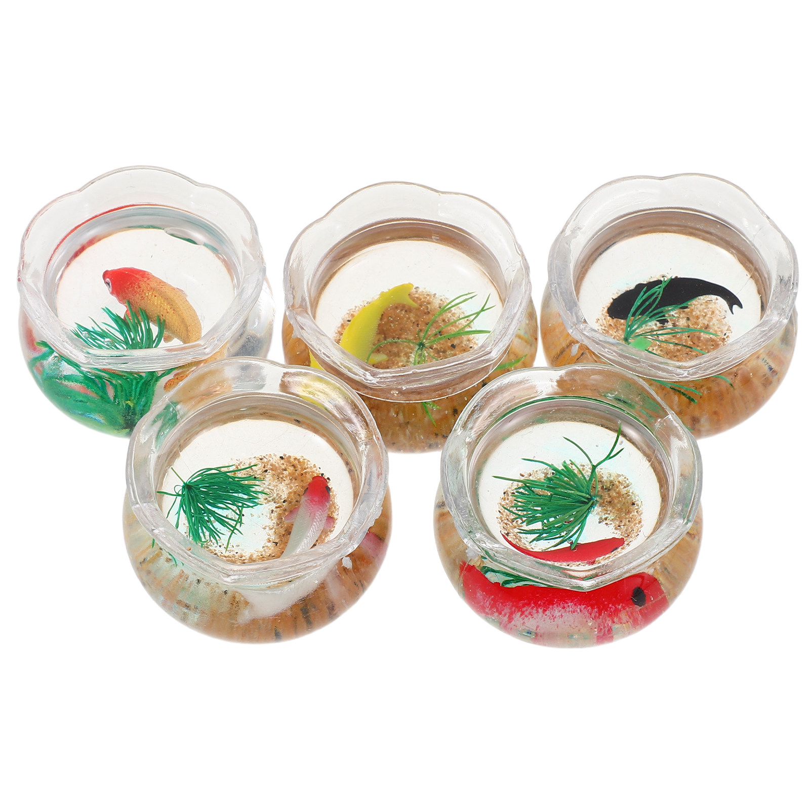5Pcs Mini Fish Bowl Realistic  - Planted Tank recension och pris